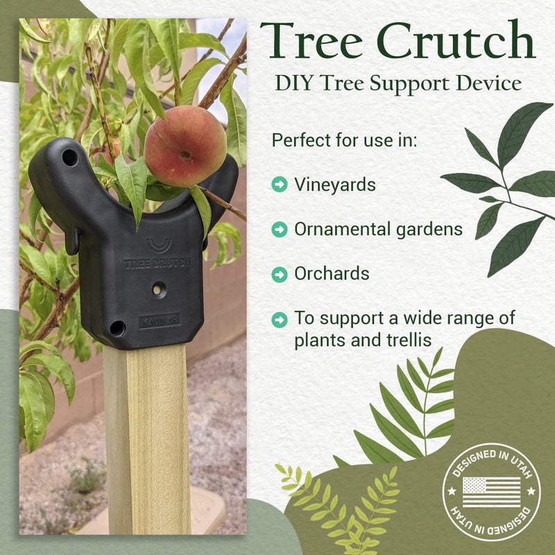 Kalinar Tree Crutch - DIY Tree Support Device - Save Fruit Tree Branches from Breaking Under Heavy Fruit  fits on Standard 2x2 Lumber T-bar  Bamboo Garden Stakes  Broom Pole - Image 2